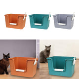 Maxbell Open Litter Box Pet Supplies Portable Bedpan Smooth High Sided Lowered Front orange
