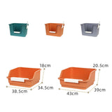 Maxbell Open Litter Box Pet Supplies Portable Bedpan Smooth High Sided Lowered Front orange