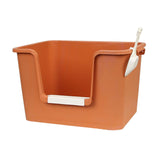 Maxbell Open Litter Box Pet Supplies Portable Bedpan Smooth High Sided Lowered Front orange