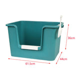 Maxbell Open Litter Box Pet Supplies Portable Bedpan Smooth High Sided Lowered Front green
