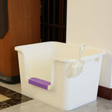 Maxbell Open Litter Box Pet Supplies Portable Bedpan Smooth High Sided Lowered Front green