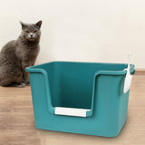 Maxbell Open Litter Box Pet Supplies Portable Bedpan Smooth High Sided Lowered Front green