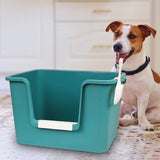 Maxbell Open Litter Box Pet Supplies Portable Bedpan Smooth High Sided Lowered Front green