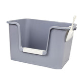 Maxbell Open Litter Box Pet Supplies Portable Bedpan Smooth High Sided Lowered Front gray
