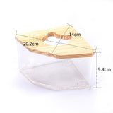 Maxbell Hamster Bath Toilet Pet Bathroom Clear Pets Toilet for Mice Ferret Chinchilla transparent