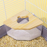 Maxbell Hamster Bath Toilet Pet Bathroom Clear Pets Toilet for Mice Ferret Chinchilla transparent