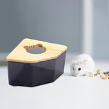 Maxbell Hamster Bath Toilet Pet Bathroom Clear Pets Toilet for Mice Ferret Chinchilla gray