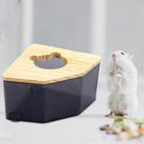 Maxbell Hamster Bath Toilet Pet Bathroom Clear Pets Toilet for Mice Ferret Chinchilla gray