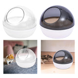 Maxbell Hamster Sand Bath Toilet Clear Sand Bath Container for Mice Squirrels Ferret transparent