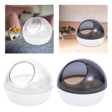 Maxbell Hamster Sand Bath Toilet Clear Sand Bath Container for Mice Squirrels Ferret transparent