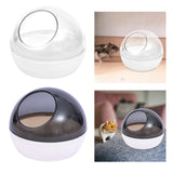 Maxbell Hamster Sand Bath Toilet Clear Sand Bath Container for Mice Squirrels Ferret transparent