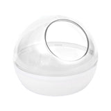 Maxbell Hamster Sand Bath Toilet Clear Sand Bath Container for Mice Squirrels Ferret transparent