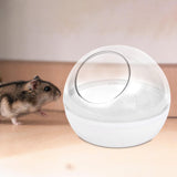 Maxbell Hamster Sand Bath Toilet Clear Sand Bath Container for Mice Squirrels Ferret transparent