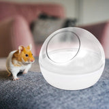 Maxbell Hamster Sand Bath Toilet Clear Sand Bath Container for Mice Squirrels Ferret transparent