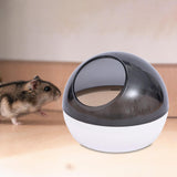 Maxbell Hamster Sand Bath Toilet Clear Sand Bath Container for Mice Squirrels Ferret gray