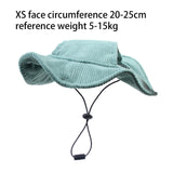 Maxbell Pet Hat Corduroy Breathable with Ear Holes Dog Hat for Outdoor Travel Summer XS Grreen