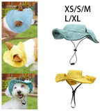 Maxbell Pet Hat Corduroy Breathable with Ear Holes Dog Hat for Outdoor Travel Summer XS Grreen