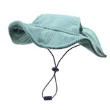 Maxbell Pet Hat Corduroy Breathable with Ear Holes Dog Hat for Outdoor Travel Summer XS Grreen