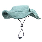 Maxbell Pet Hat Corduroy Breathable with Ear Holes Dog Hat for Outdoor Travel Summer XS Grreen