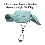 Maxbell Pet Hat Corduroy Breathable with Ear Holes Dog Hat for Outdoor Travel Summer L Grreen