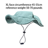 Maxbell Pet Hat Corduroy Breathable with Ear Holes Dog Hat for Outdoor Travel Summer XL Grreen