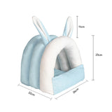Maxbell Rabbit Bed House Cozy Nest Guinea Pig Cave Beds for Bunny Hamster Chinchilla blue