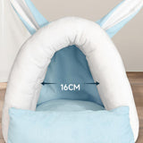 Maxbell Rabbit Bed House Cozy Nest Guinea Pig Cave Beds for Bunny Hamster Chinchilla blue