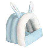 Maxbell Rabbit Bed House Cozy Nest Guinea Pig Cave Beds for Bunny Hamster Chinchilla blue