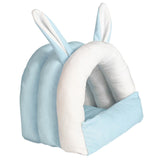 Maxbell Rabbit Bed House Cozy Nest Guinea Pig Cave Beds for Bunny Hamster Chinchilla blue
