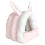 Maxbell Rabbit Bed House Cozy Nest Guinea Pig Cave Beds for Bunny Hamster Chinchilla pink