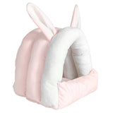 Maxbell Rabbit Bed House Cozy Nest Guinea Pig Cave Beds for Bunny Hamster Chinchilla pink