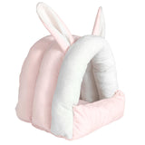 Maxbell Rabbit Bed House Cozy Nest Guinea Pig Cave Beds for Bunny Hamster Chinchilla pink