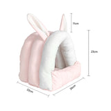 Maxbell Rabbit Bed House Cozy Nest Guinea Pig Cave Beds for Bunny Hamster Chinchilla pink