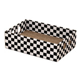 Maxbell Cardboard Cat Scratcher Box Scratching Board for Small Medium Cat Kitten Black and White