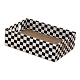 Maxbell Cardboard Cat Scratcher Box Scratching Board for Small Medium Cat Kitten Black and White