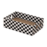 Maxbell Cardboard Cat Scratcher Box Scratching Board for Small Medium Cat Kitten Black and White