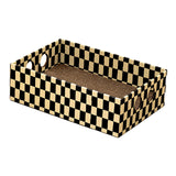 Maxbell Cardboard Cat Scratcher Box Scratching Board for Small Medium Cat Kitten Yellow