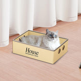 Maxbell Cardboard Cat Scratcher Box Scratching Board for Small Medium Cat Kitten House