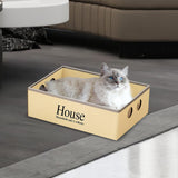 Maxbell Cardboard Cat Scratcher Box Scratching Board for Small Medium Cat Kitten House