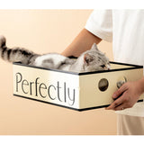 Maxbell Cardboard Cat Scratcher Box Scratching Board for Small Medium Cat Kitten Perfectly