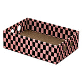 Maxbell Cardboard Cat Scratcher Box Scratching Board for Small Medium Cat Kitten Orange Red