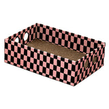 Maxbell Cardboard Cat Scratcher Box Scratching Board for Small Medium Cat Kitten Orange Red