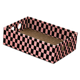 Maxbell Cardboard Cat Scratcher Box Scratching Board for Small Medium Cat Kitten Orange Red