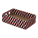 Maxbell Cardboard Cat Scratcher Box Scratching Board for Small Medium Cat Kitten Orange Red