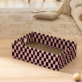 Maxbell Cardboard Cat Scratcher Box Scratching Board for Small Medium Cat Kitten Orange Red