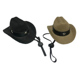 Maxbell Dog Cowboy Hat Festival Pet Dog Cat Hat Pet Dog Cowboy Hat Adjusatable Black