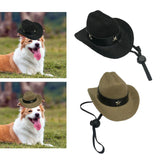 Maxbell Dog Cowboy Hat Festival Pet Dog Cat Hat Pet Dog Cowboy Hat Adjusatable Black