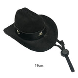 Maxbell Dog Cowboy Hat Festival Pet Dog Cat Hat Pet Dog Cowboy Hat Adjusatable Black