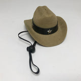 Maxbell Dog Cowboy Hat Festival Pet Dog Cat Hat Pet Dog Cowboy Hat Adjusatable Khaki