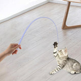 Maxbell Teaser Toy Portable Exercise Toy Exercise Play Interactive Cat Toy for Kitty style C